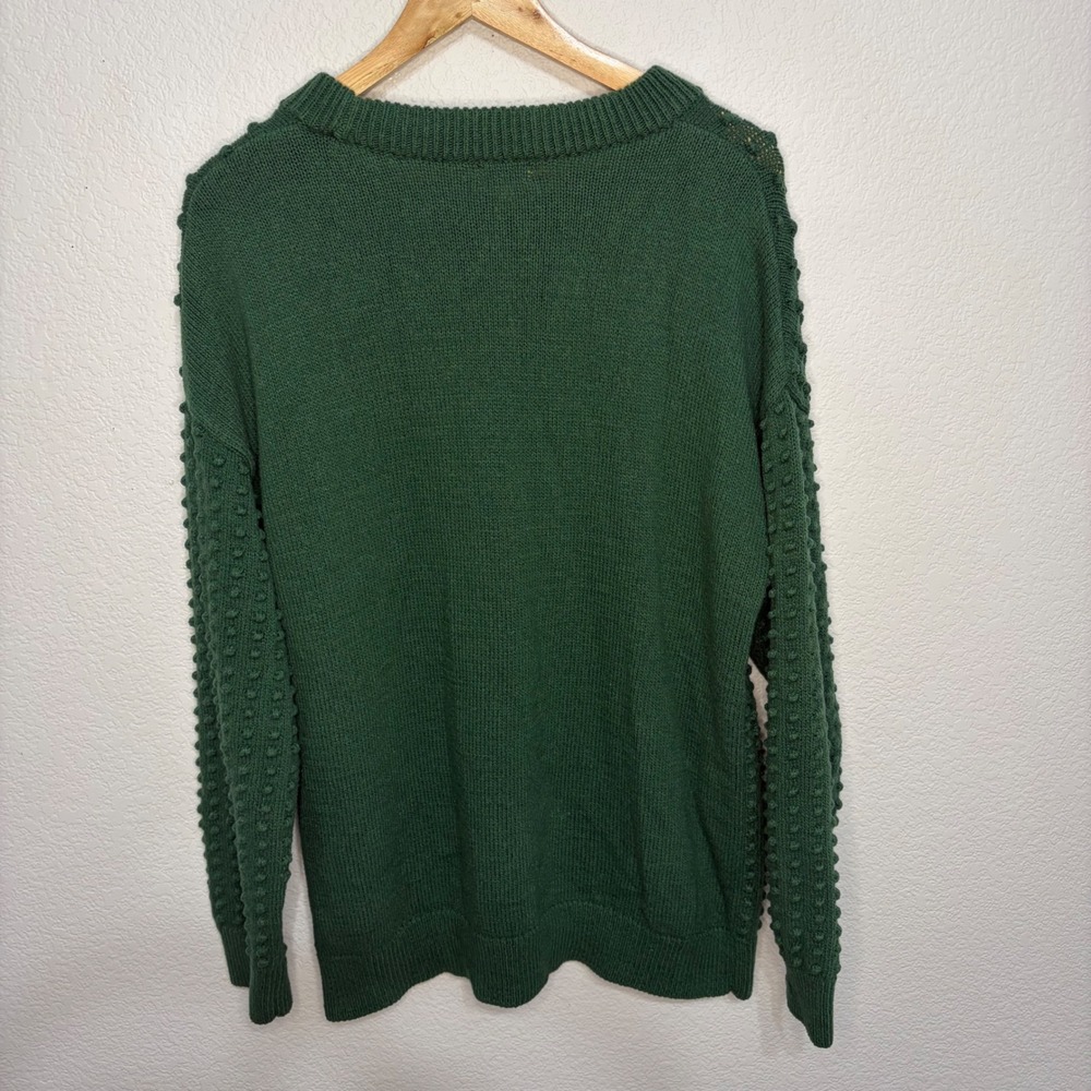Lego x Target Forest Green Popcorn Knit Bobble Sweater Mens Large Crewneck - Picture 5 of 7